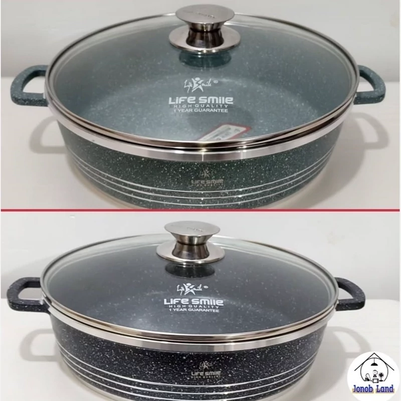 ماهیتابه تابه گرانیتی سایز 28 برند لایف اسمایل مدل lifep7 shr28